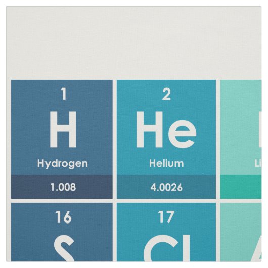 Elemente des Periodischen Tabellenmusters Stoff (Muster)