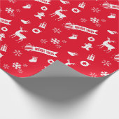 Elemente des Weihnachtsrottpapiers Geschenkpapier (Ecke)