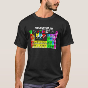 Elemente eines Autismus-Jungen Autismus-Bewusstsei T-Shirt