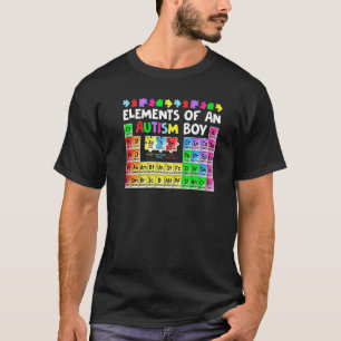 Elemente eines Autismus-Jungen Autismus-Bewusstsei T-Shirt