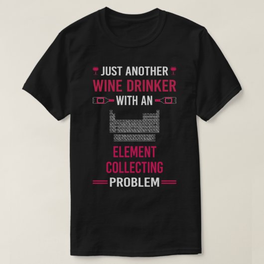 Elemente für die Sammlung von Wein-Drinker T-Shirt (Design vorne)