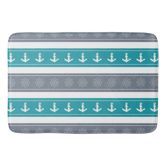 Elemente für Nautische Muster Badematte (Vorderseite)