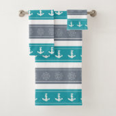 Elemente für Nautische Muster Badhandtuch Set (Insitu)