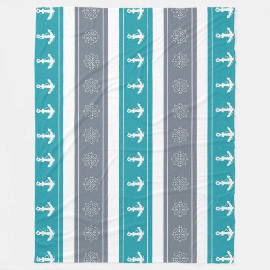 Elemente für Nautische Muster Fleecedecke (Vorderseite)