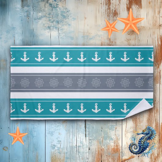 Elemente für Nautische Muster Strandtuch