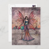 Elemente im Sync Faiasy Fantasy Art Postcard Postkarte (Vorne/Hinten)