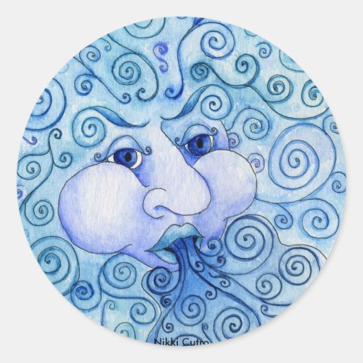 Elemente - Luftaufkleber Runder Aufkleber (Vorderseite)