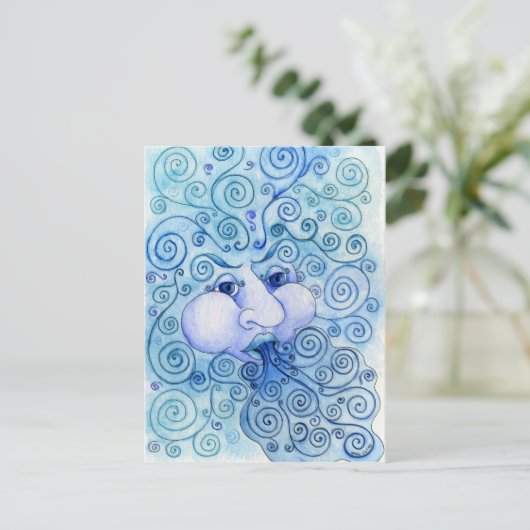 Elemente - Luftpostkarte Postkarte (Stehend Vorderseite)