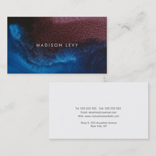 Elemente Minimalistisch zeitgemäßes Business Terminkarte (Vorne/Hinten)