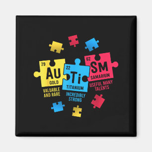 Elemente Periodensystem ASD Autismus-Bewusstsein F Magnet