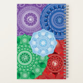 Elemente/platonische Solids Mandala Collage Notebo Notizblock (Rückseite)