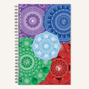 Elemente/platonische Solids Mandala Collage Notebo Notizblock