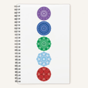 Elemente/platonische Solids Mandala-Notebook Notizblock