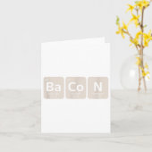 Elemente von Bacon _ Funny Grillen, Schweinegrill Karte (Gelbe Blume)