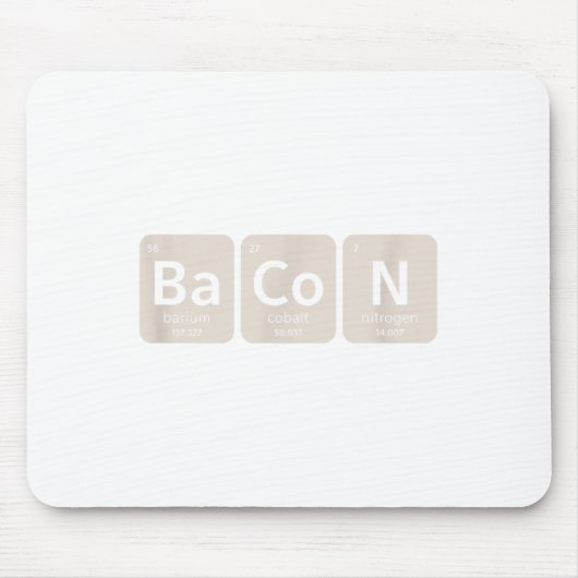Elemente von Bacon _ Funny Grillen, Schweinegrill Mousepad (Vorne)