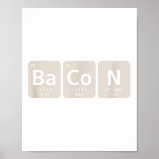 Elemente von Bacon _ Funny Grillen, Schweinegrill Poster (Vorne)