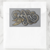 Elemento Aire Rechteckiger Aufkleber (Tasche)
