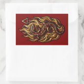 Elemento Fuego Rechteckiger Aufkleber (Tasche)