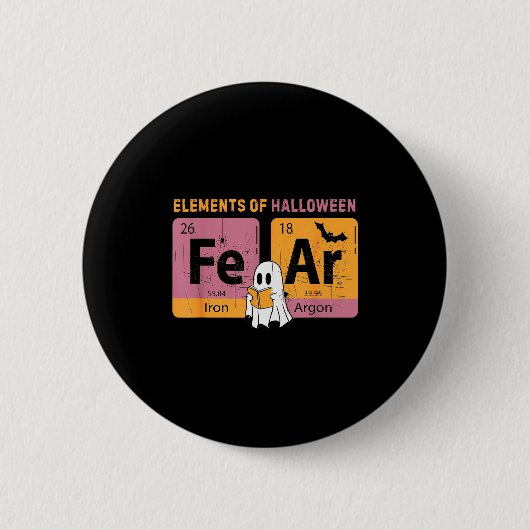 Elements Of Halloween Fear Periodically Halloween  Button (Vorderseite)