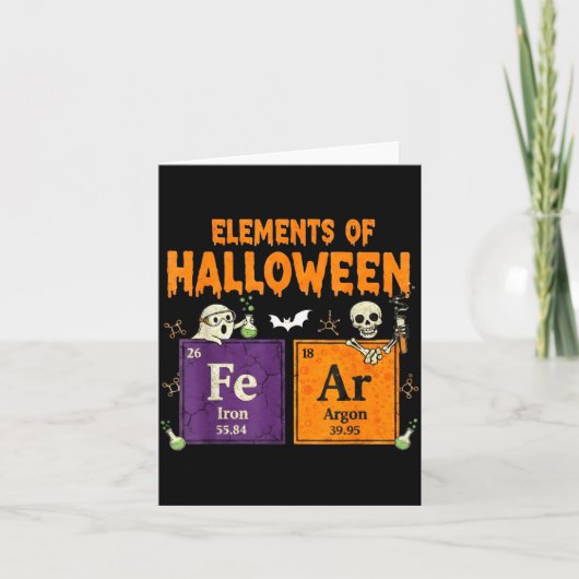 Elements Of Halloween Fear Periodically Halloween Karte (Vorderseite)