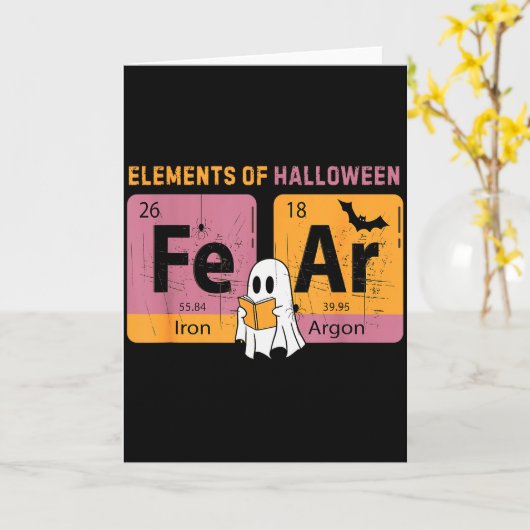 Elements Of Halloween Fear Periodically Halloween  Karte (Gelbe Blume)