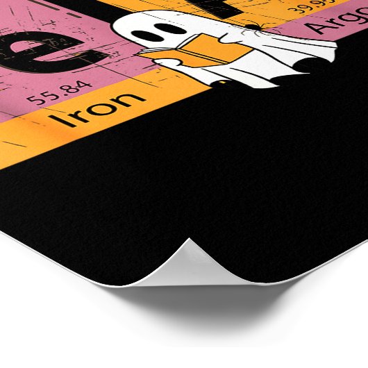 Elements Of Halloween Fear Periodically Halloween  Poster (Ecke)