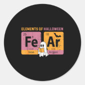 Elements Of Halloween Fear Periodically Halloween  Runder Aufkleber (Vorderseite)
