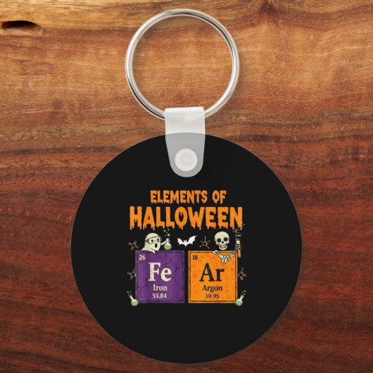 Elements Of Halloween Fear Periodically Halloween Schlüsselanhänger (Vorderseite)