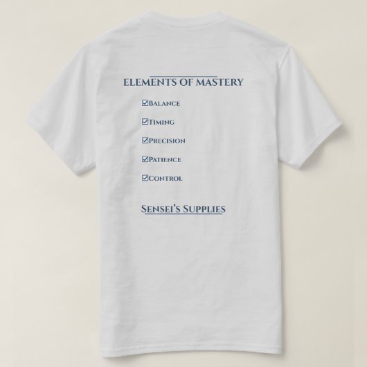 Elements of Mastery T-Shirt (Design Rückseite)