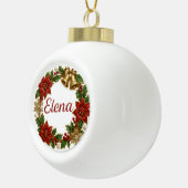 Elena Christmas Name Ceramic Ornament (Rechts)