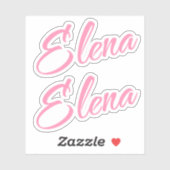 Elena Decorative Name in Pink x2 Aufkleber (Blatt)