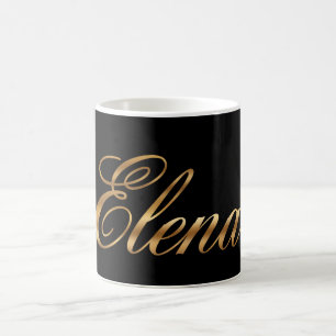 Elena gold Design Lettering Tasse Kaffeetasse