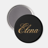 Elena gold Design Lettern Magnet (Vorderseite/Rückseite)