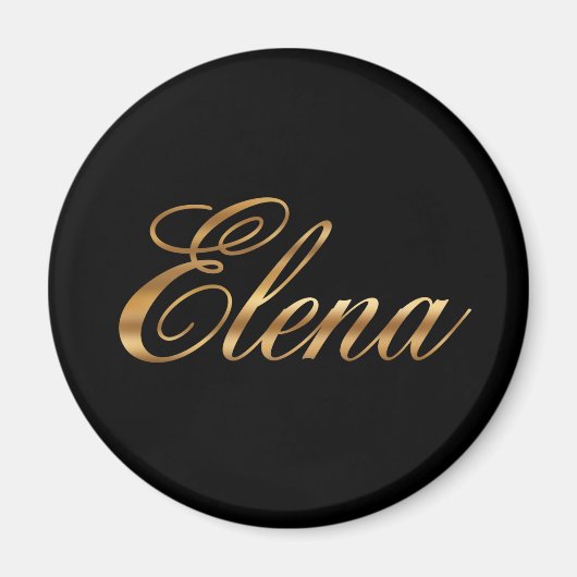Elena gold Design Lettern Magnet (Vorne)