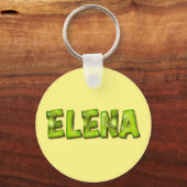 Elena Name Kiwi Design Schlüsselanhänger (Vorderseite)