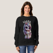 Elena Niedlich Unicorn Design for Girls Name Elena Sweatshirt (Vorne ganz)