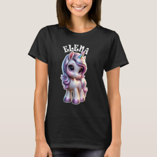 Elena Niedlich Unicorn Design for Girls Name Elena T-Shirt