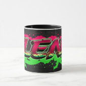 Elena Vorname Name Graffiti red green Tasse (Zentrum)