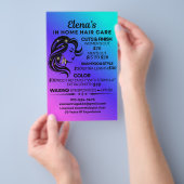 Elenas Haarstyling zu Hause Flyer (Handgriff)