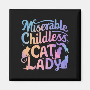 Elende kinderlose Katzenlady Magnet