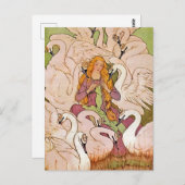 Elenore Abbott Die wilden Schwäne Postkarte (Vorne/Hinten)
