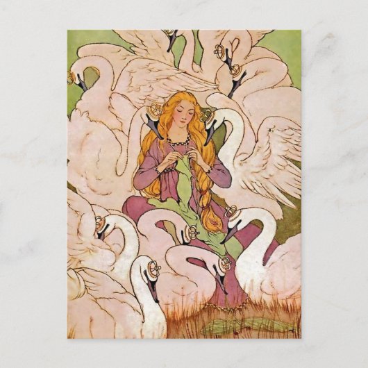 Elenore Abbott Die wilden Schwäne Postkarte (Vorderseite)