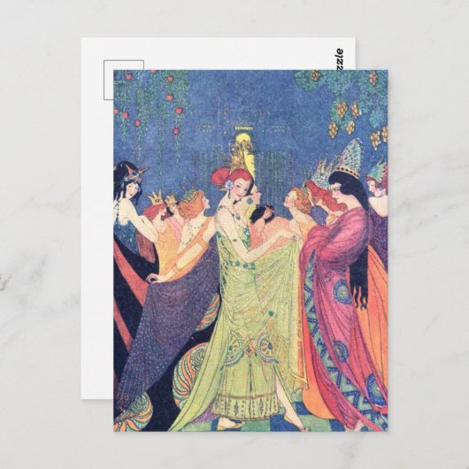 Elenore Abbott Die Zwölf Prinzessinnen Postkarte (Vorne/Hinten)