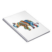 Elepahnt-Psychedelic Zebra Print Notizblock (Rechte Seite)