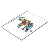 Elepahnt-Psychedelic Zebra Print Notizblock (Linke Seite)