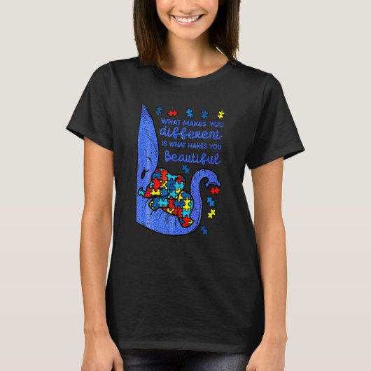 Eleph Ant What Makes You Different Autism Awarenes T-Shirt (Vorderseite)