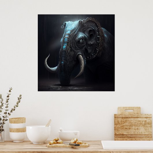 Elephan-Plakat Poster (Küche)