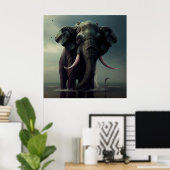 Elephan-Plakat Poster (Heimbüro)