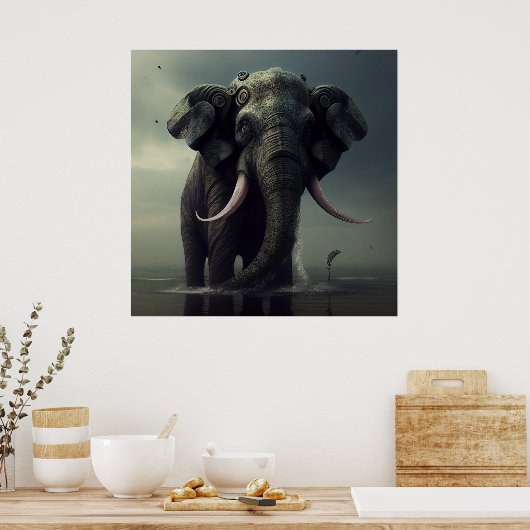 Elephan-Plakat Poster (Küche)