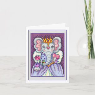 ELEPHANISCHE KÖNIGIN VON HERZEN UND ROSE ROYAL VAL FEIERTAGSKARTE